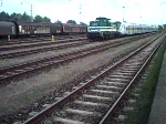 berfhrung nach Schweden bei der Einfahrt im Bahnhof Rostock-Seehafen.Aufgenommen am 10.11.07 